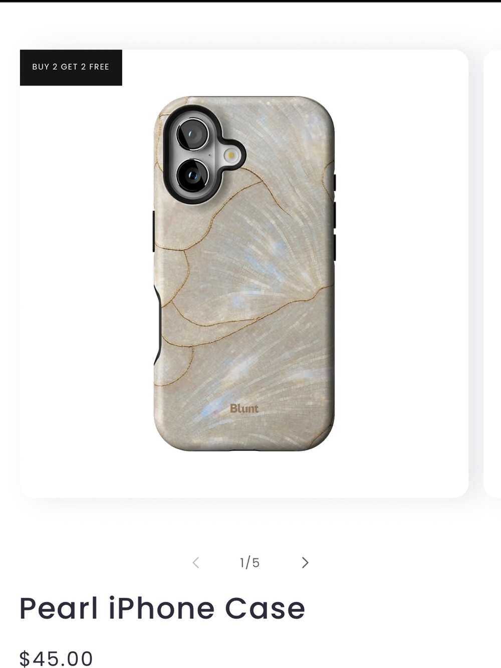 Pearl iPhone Case – Elegant Beige Pearl Protective Cover
